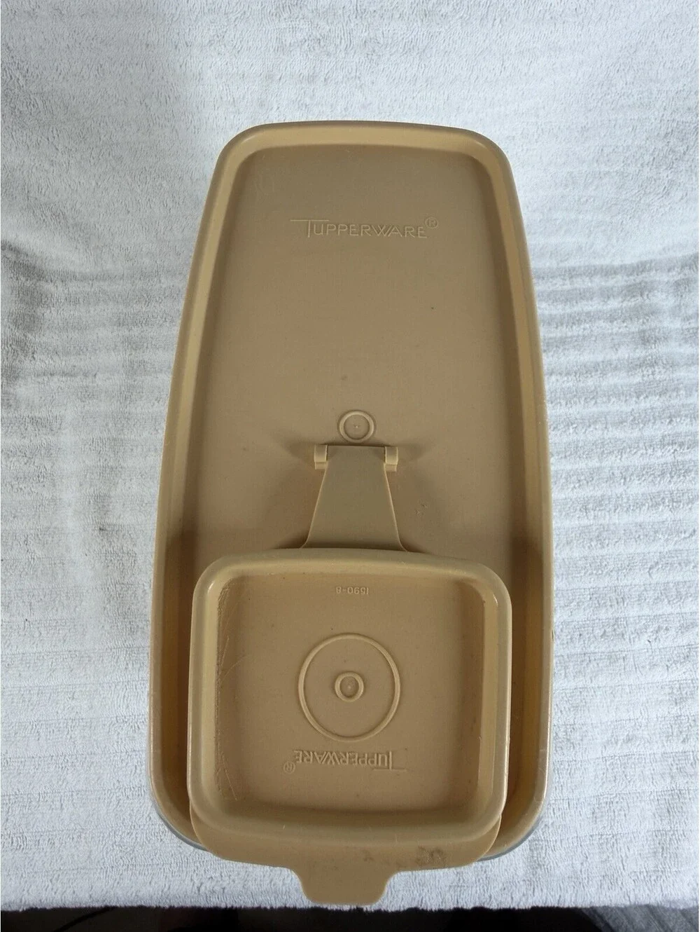 Vintage Tupperware Large Sheer Cereal Keeper #1588-3 Pour Spout Lid 9 x 10 x 3